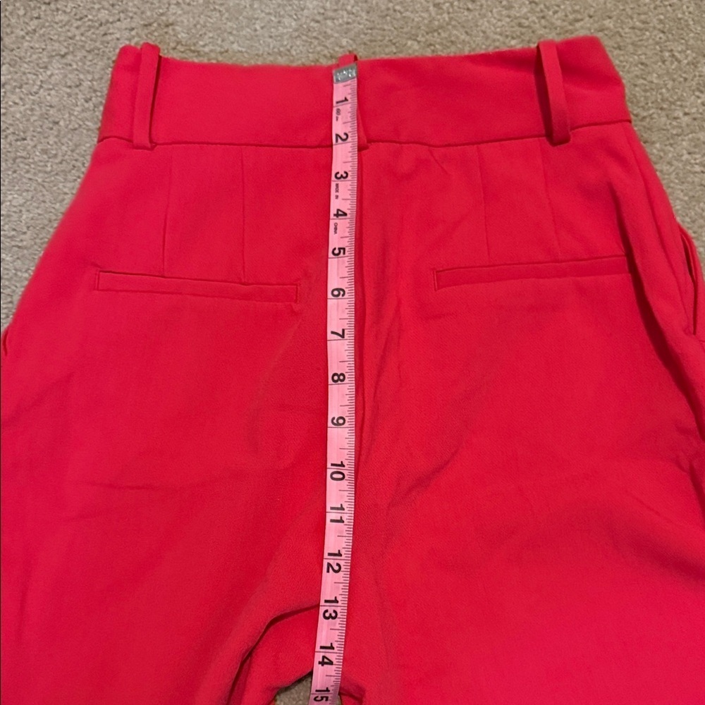 Zara Red High-Waisted Trousers - Picture 7 of 8